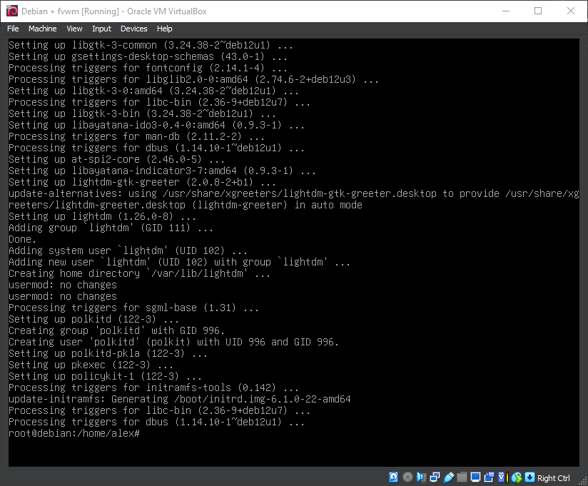 Running 'apt install lightdm'
